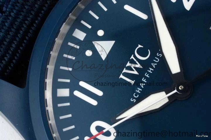 MIROTIME 0209 Mark XVIII IW328101 Blue Ceramic M+F 1:1 Best Edition Blue Dial on Blue Nylon Strap A Efficient 7066